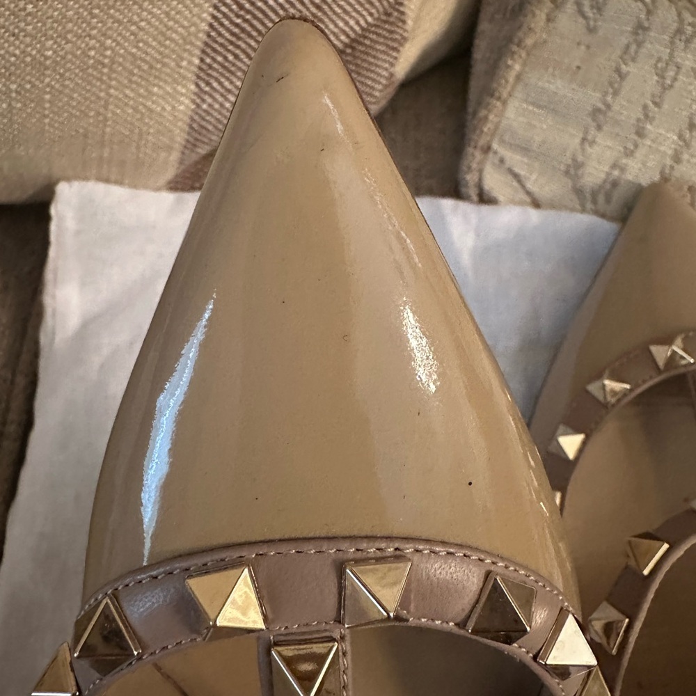Valentino Beige Rockstud Heels - Picture 11 of 11